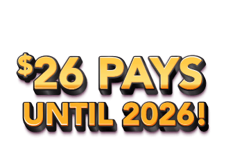 Your coupon is on its way to your inbox! $26 pays until 2026!! Check your email for your coupon.