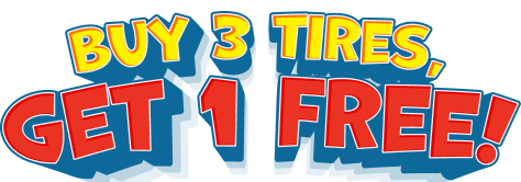 Buy 3 Tires, Get 1 Free!